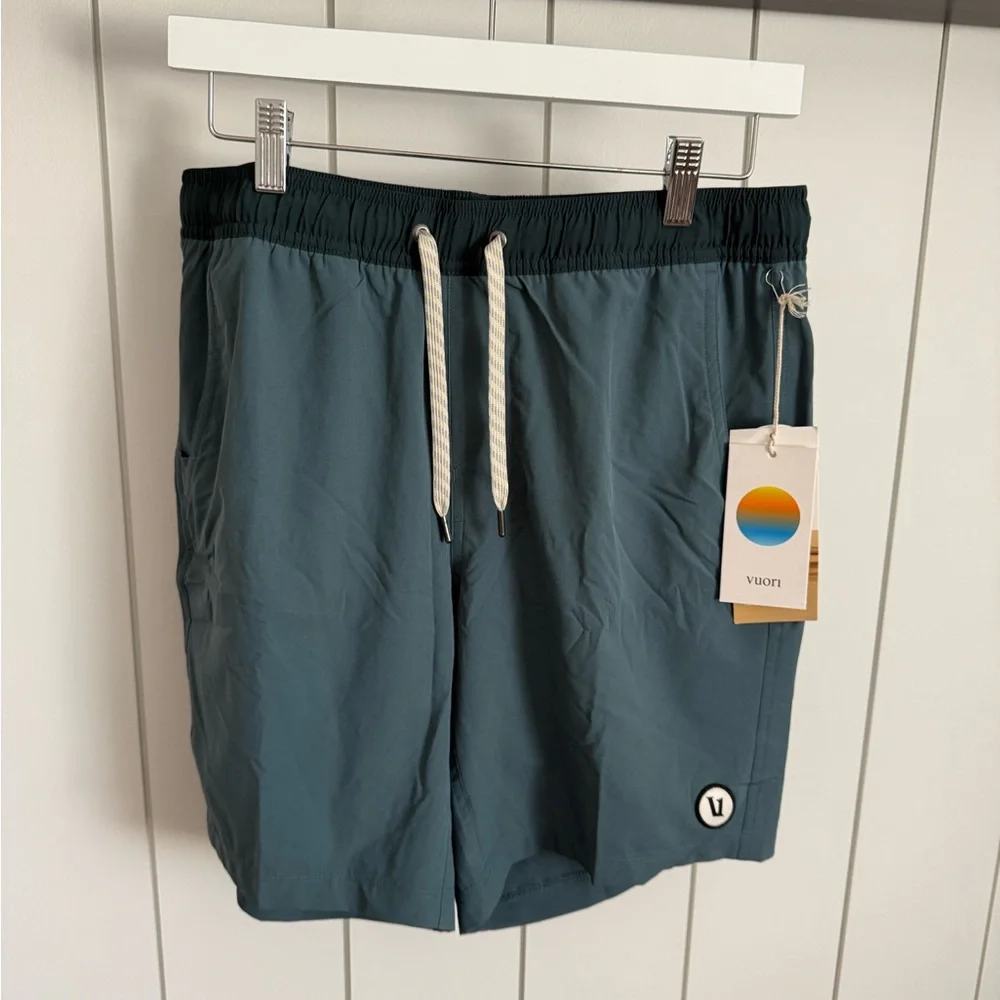 New Vuori Kore Lined Blue Athletic Shorts Medium - Picture 1 of 8